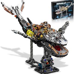 Mechanical Whale Building Set, Ocean Animal Model with Light for Adults & Boys Home Office Decor -1388PCS