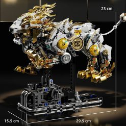 Creative MOC Style Mechanical Lion Animal Building Assembly Bricks Educational Model STEM Learning Toy DIY Back To School Gifts
