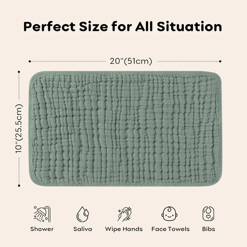 The Muslin Burp Cloths - 100% Muslin Cotton - Image 6