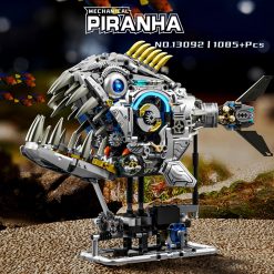 2025 Mechanical Piranha Building Blocks Set Marine Animal Model DIY Educational Toy for Kids Birthday Christmas Gifts 1085pcs