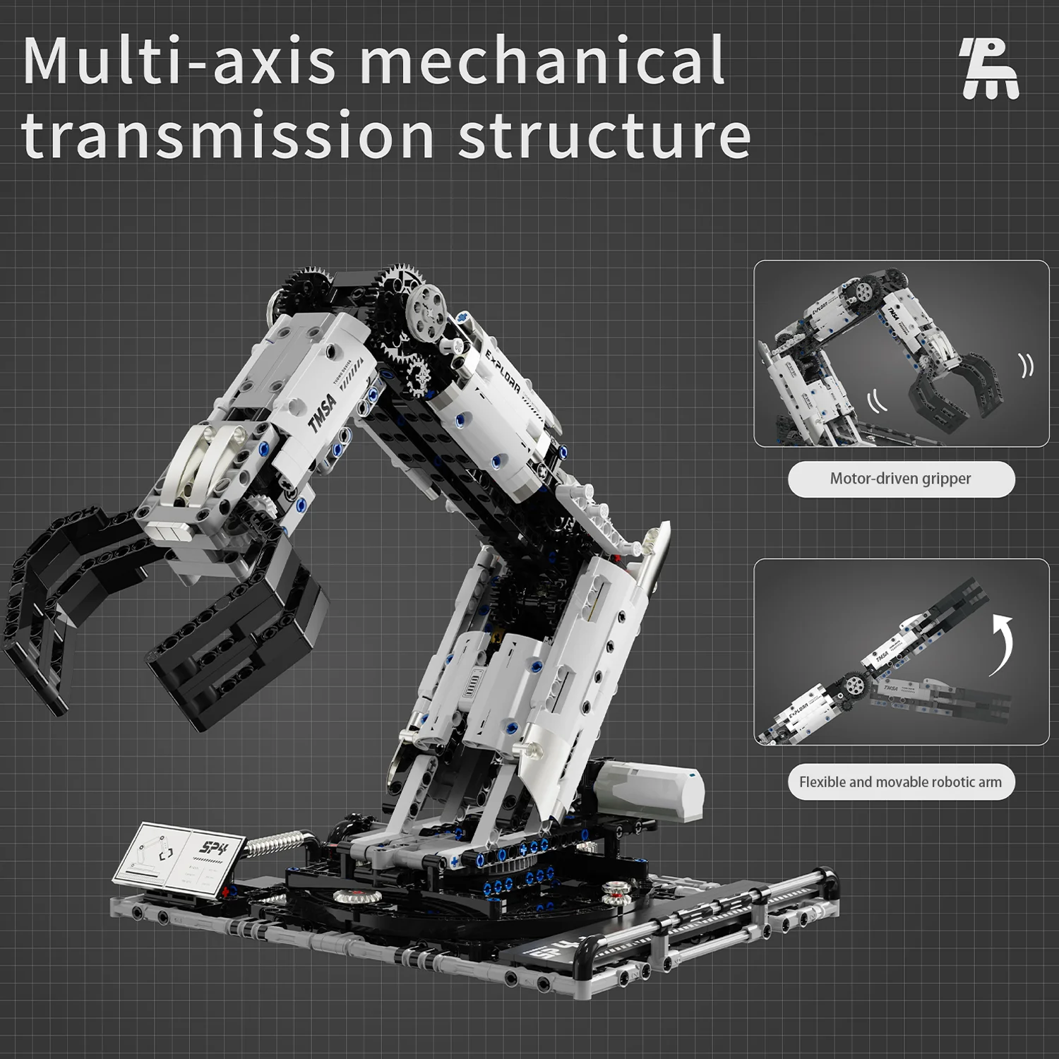 1029PCS Robotic Arm Building Blocks Set Remote Mechanical Arm Model Bricks Desktop Decoration Diy Toys For Kids Holiday Gifts
