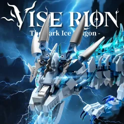 Alternative view of NEW 1646PCS BIG Ice Dragon Building Blocks Animal Model Fire Breathing Dragon Bricks Desktop Display Toys For Kids Gifts Decor